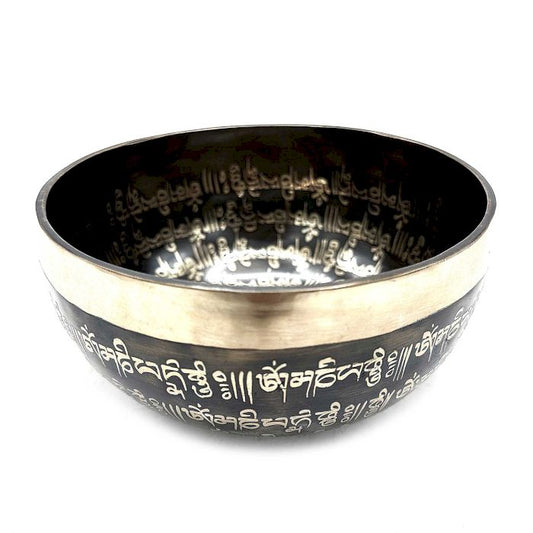 Tibetische Heilende Gravierte Schale 16cm Mantra
