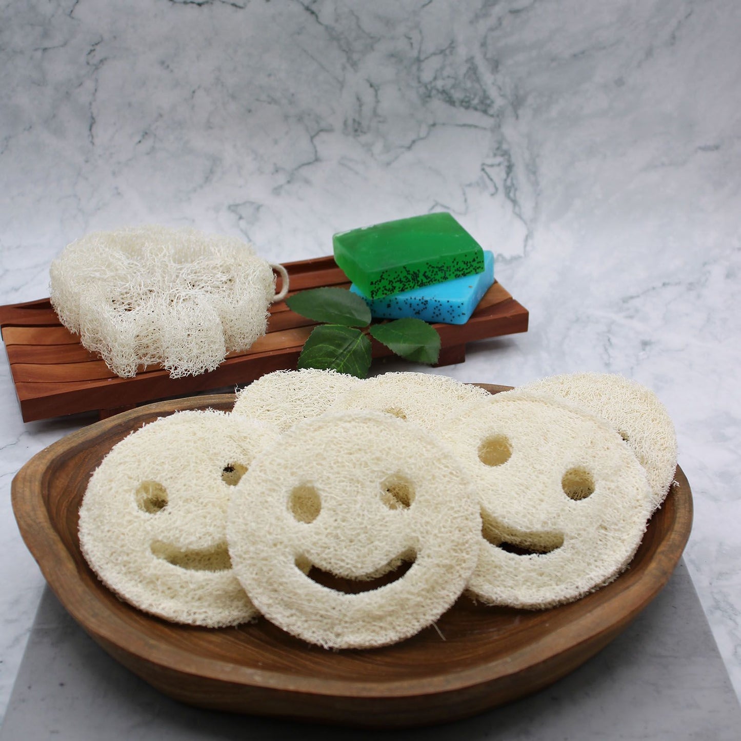 Ganzheitlicher Luffa Smiley Gesicht Luxus Luffa Exfoliationstool