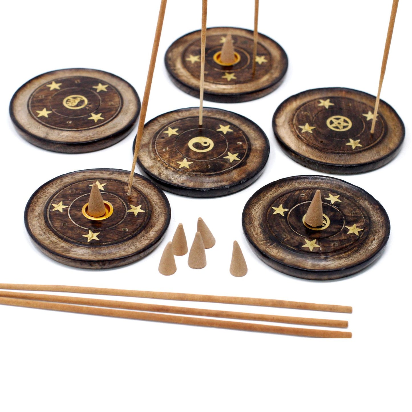 Mango Holzscheibe 10cm für Kegel und Räucherstäbchen