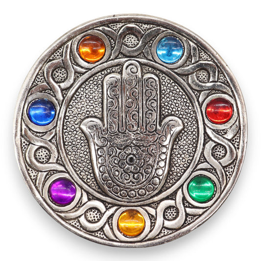 Sieben Chakra Hamsa Räucherstäbchen Halter 11.5cm