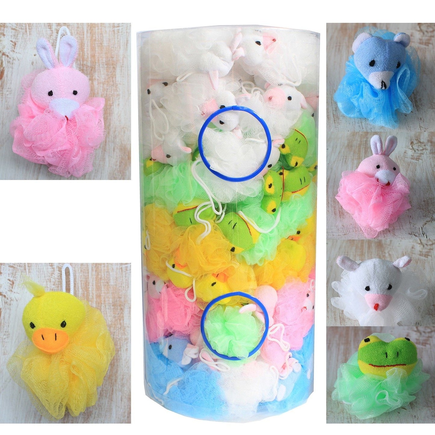 Baumwolle Tier Scrunchies 5 Assortiert In Displayröhre 27 Gramm