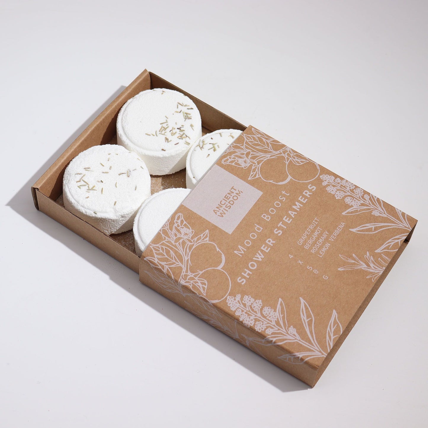 Zen Duschtabletten Therapie Wellness Quartet Stimmung Boost Weiß
