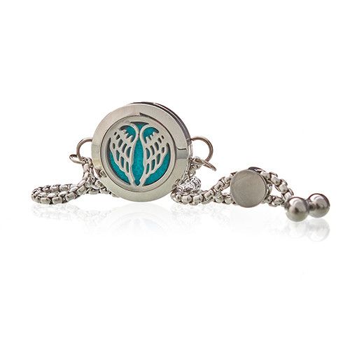 Aromatherapie Schmuck Kettenarmband Engel Flügel 20mm