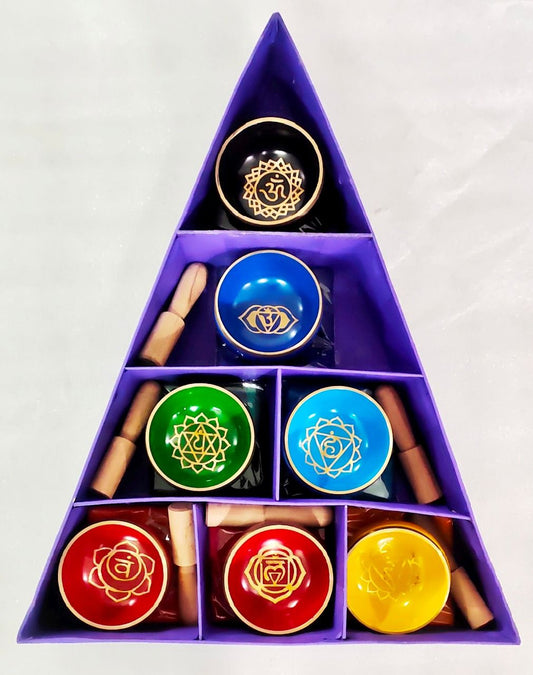 Chakra Pyramiden Gesangsschalen Geschenkset