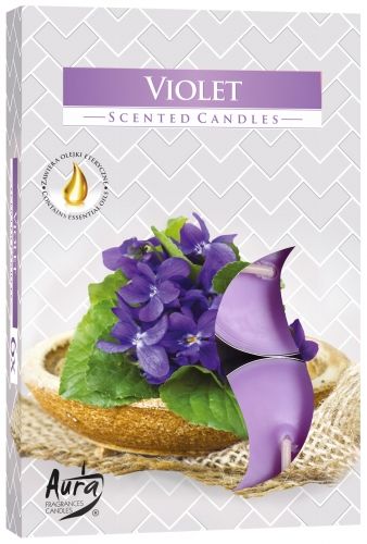 Set aus 6 Duftteelichtern - Violett