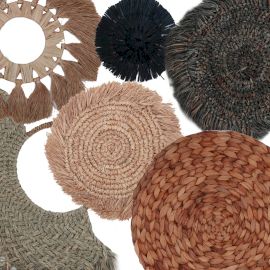 Set Aus Sechs Natürlicher Wandkunst - Kribo Kollektion