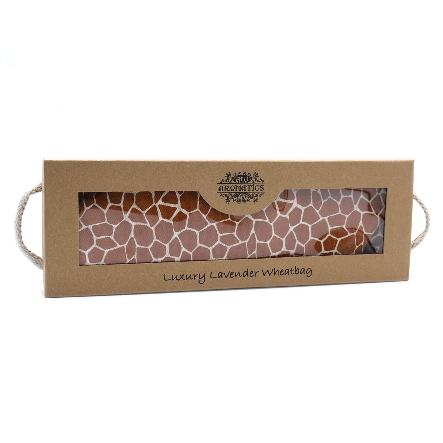Luxuriöses Lavendel Weizenkissen Geschenkbox Madagascar Giraffe