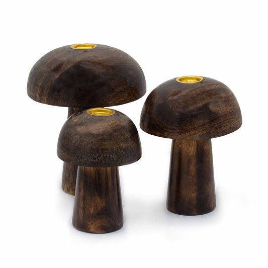 Set Mit 3 Räucherhäuschen Pilzen 10cm 9cm 8cm