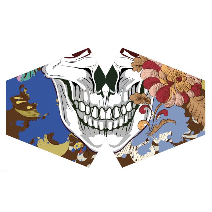 Wiederverwendbare Modische Gesichtsmaske - Bunte Calavera Für Erwachsene