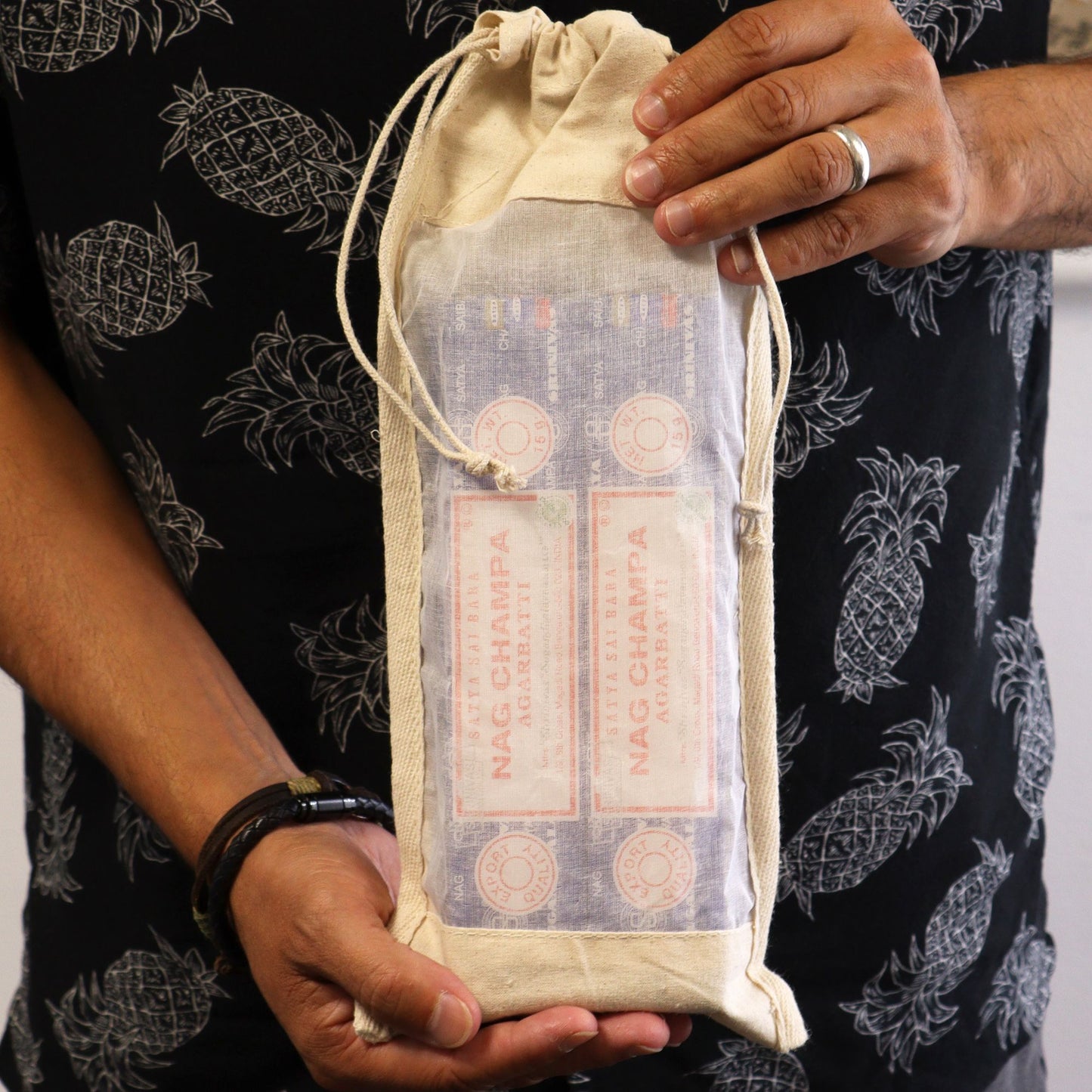 Langer Baumwollfensterbeutel 35x15cm