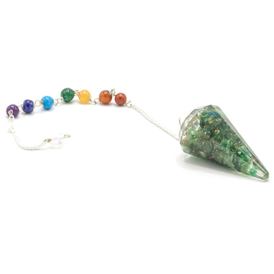 Orgonite Power Chakra Pendel - Grüner Aventurin