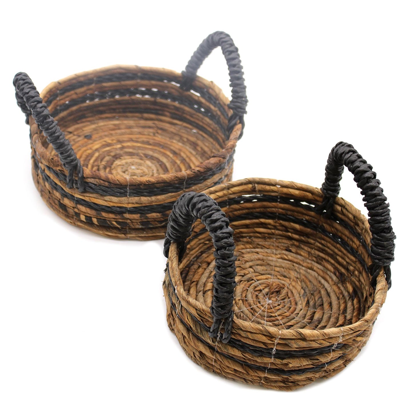 Bananenblatt Und Hitam Raffia Korb Set Mit 2 Stück