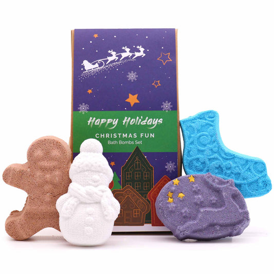 Weihnachtlicher Spaß Badebombe Geschenkset