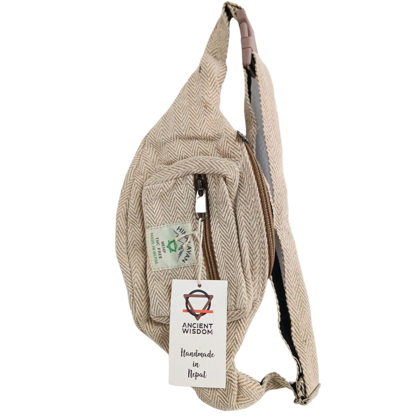 Baumwoll Hanf Stil Gurt Tasche Natur