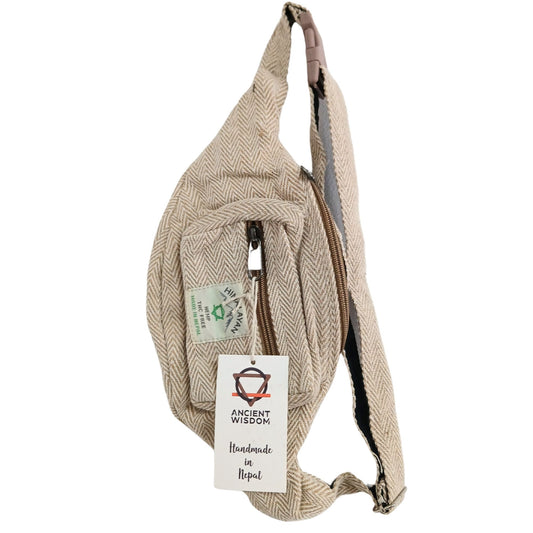 Baumwoll Hanf Stil Gurt Tasche Natur
