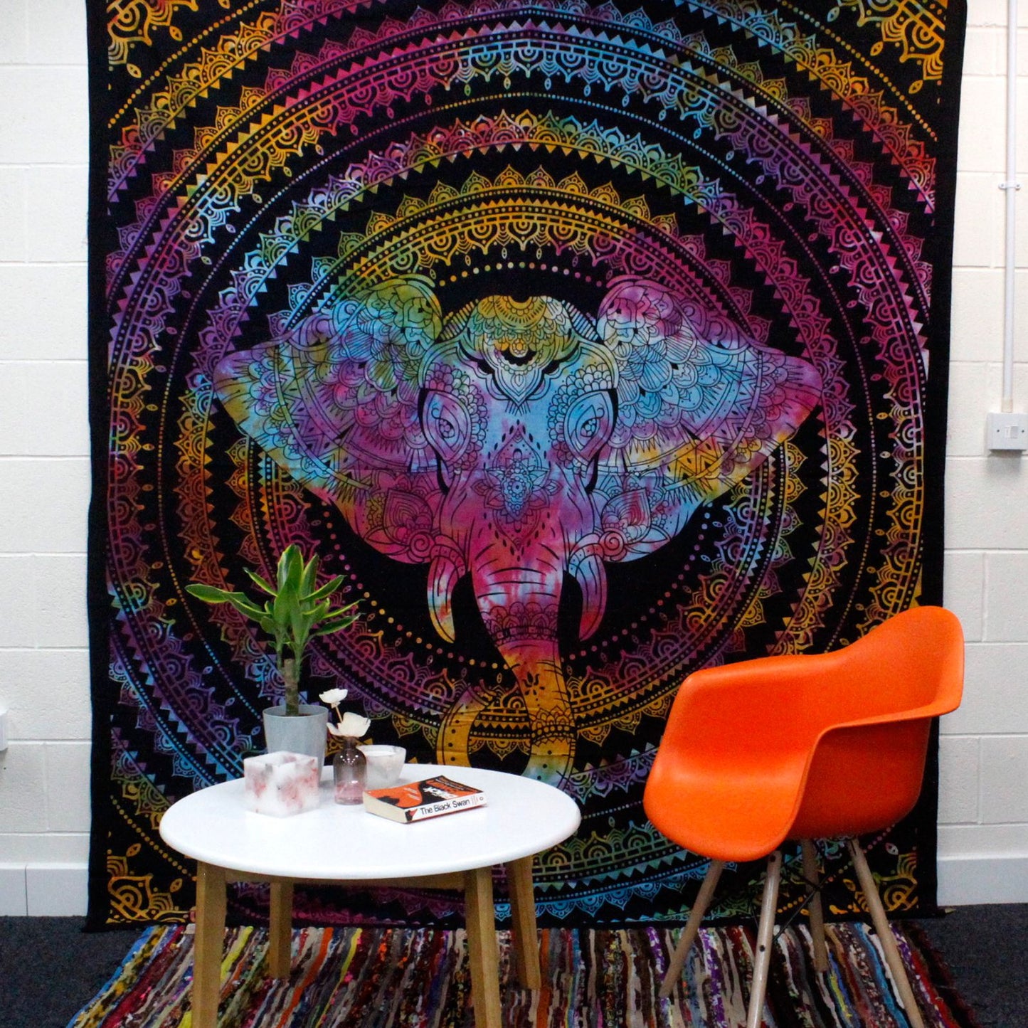 Doppelte Baumwollbettdecke Und Wandbehang Elefantenkopf 230cm x 200cm