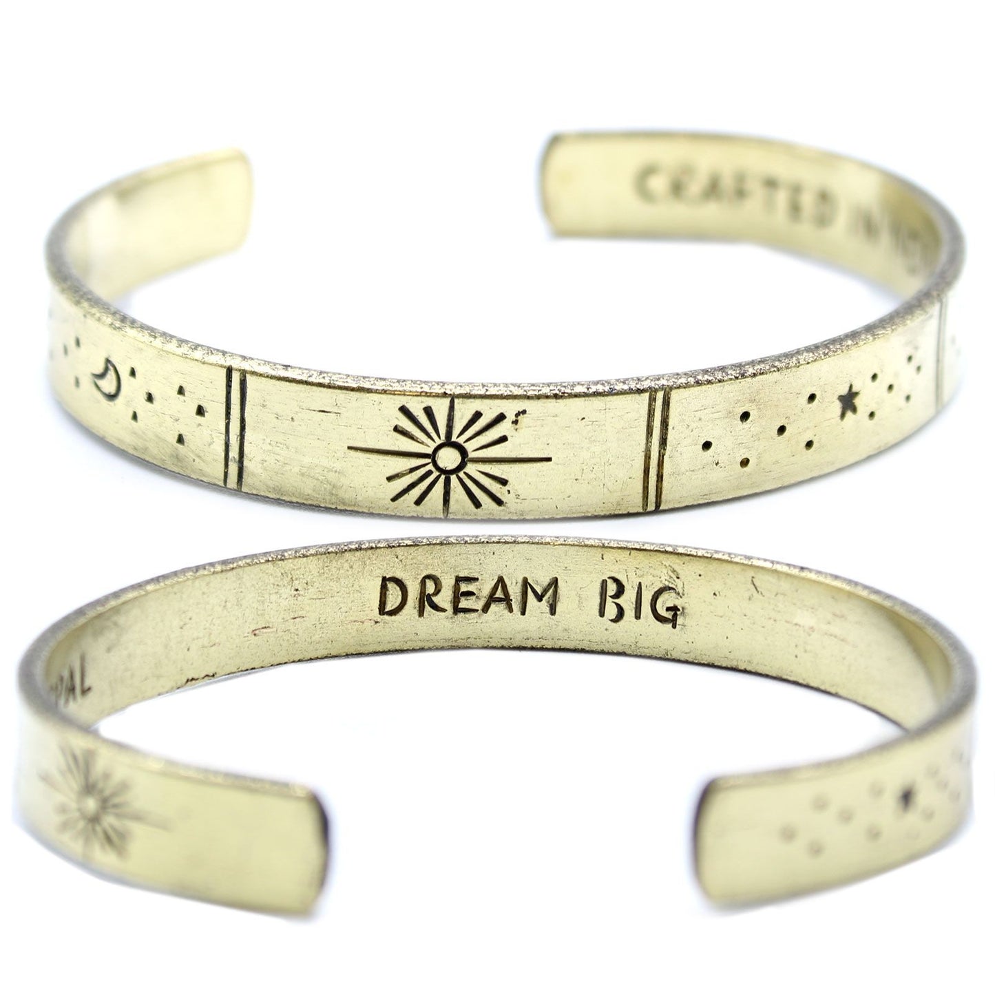 Inspiration Armband - Kupfer Sonnenaufgang, Galaxie, Sterne, Erde