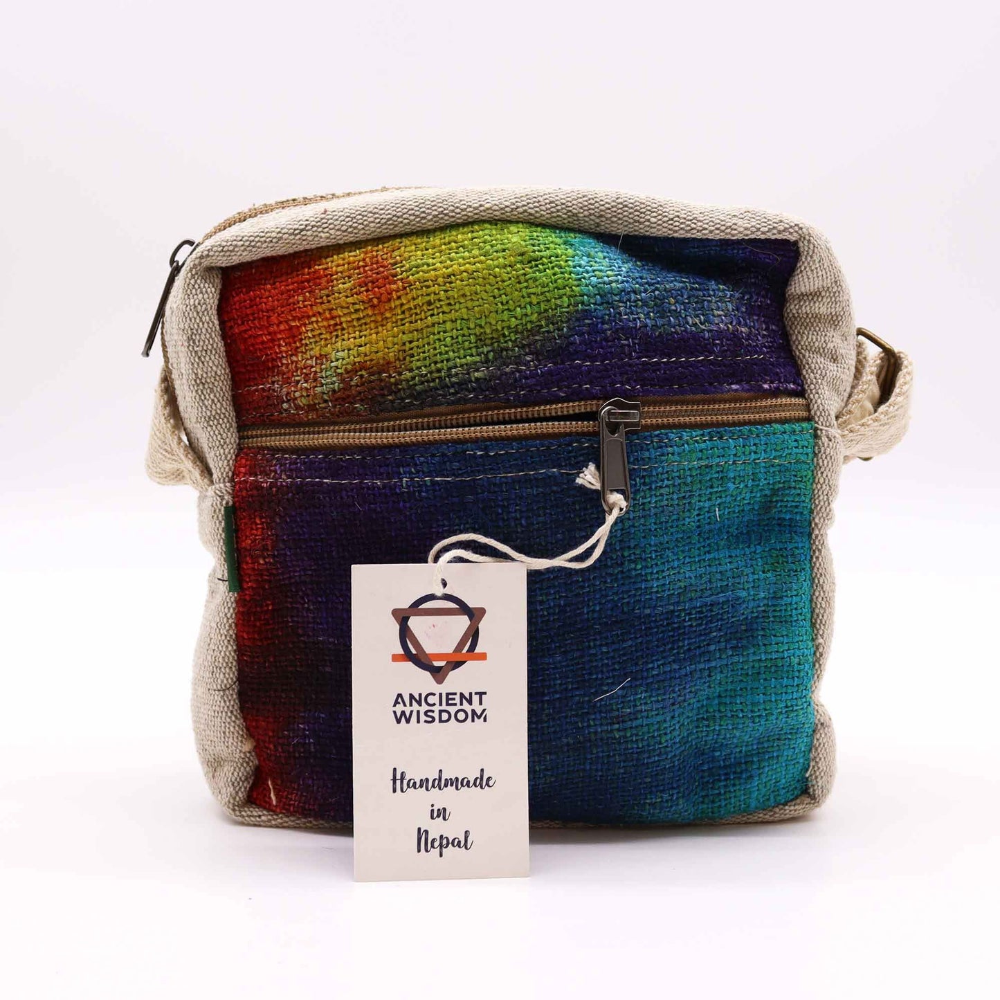 Tiedye Hanf Messenger Tasche Mit Reißverschluss