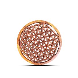 Runde Dekorative Holzblume Des Lebens Wandtafel 30cm