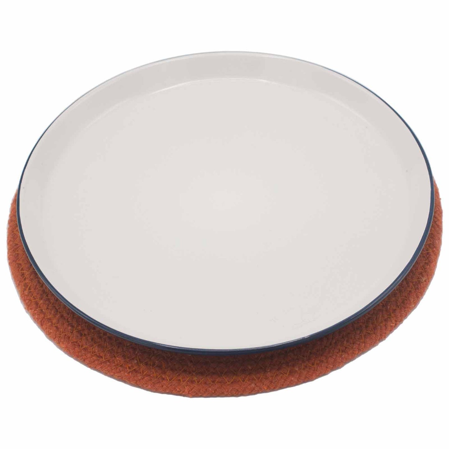 Natur Tischset Jute und Baumwolle 30cm mit Tonfarbe Rand